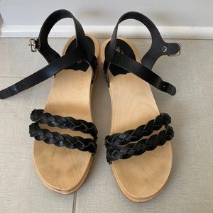 Swedish Hasbeens - black sandal size 39